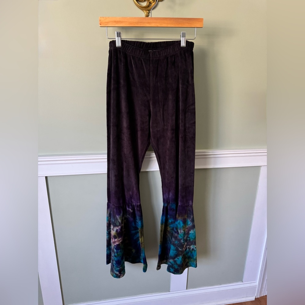 Tie-Dye Velvet Bell Bottom Pants
